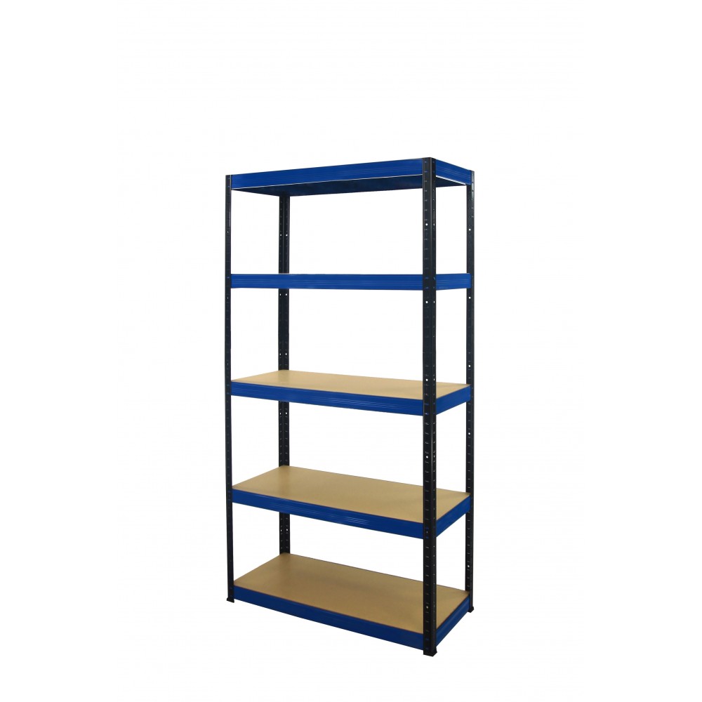 Regał Helios 213x120x50 cm 5 półek/175kg Biało-Niebieski