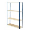 Regał Helios 180x90x60 cm 4 półki/275kg Biało-Niebieski