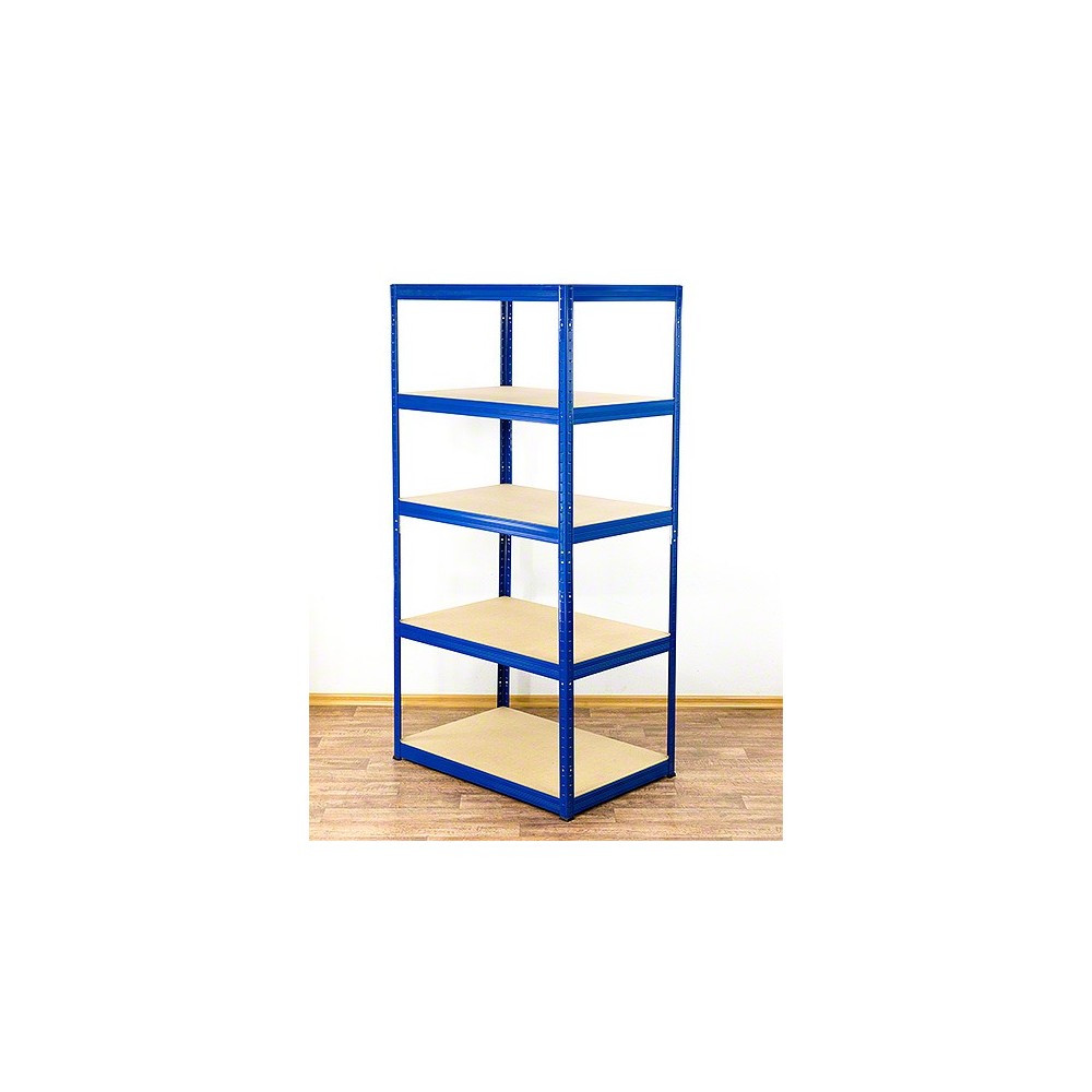 Regał Helios 180x110x45 cm 5 półek/275kg Biało-Niebieski
