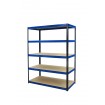 Regał Helios 180x120x45 cm 5 półek/275kg Biało-Niebieski