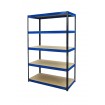 Regał Helios 196x120x45 cm 5 półek/275kg Biało-Niebieski