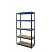 Regał Helios 213x75x45 cm 5 półek/275kg Biało-Niebieski