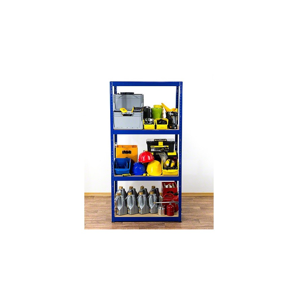 Regał Helios 180x110x30 cm 4 półki/350kg Biało-Niebieski