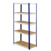 Regał Helios 196x100x50 cm 5 półek/350kg Biało-Niebieski