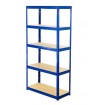 Regał Helios 196x120x50 cm 5 półek/350kg Biało-Niebieski