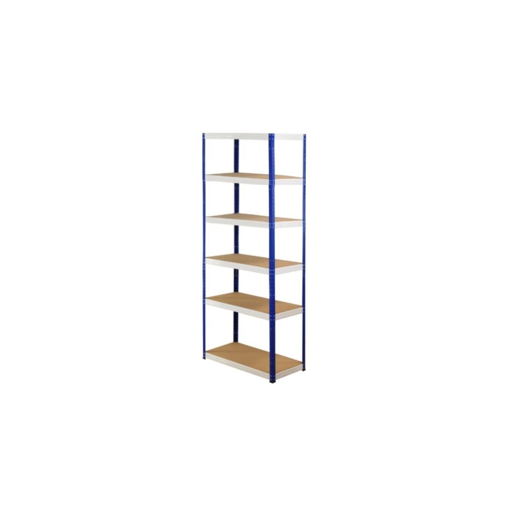 Regał Helios 213x120x45 cm 6 półek/400kg Biało-Niebieski