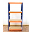 Regał Helios 180x90x60 cm 4 półki/175kg Biało-Pomarańczowy