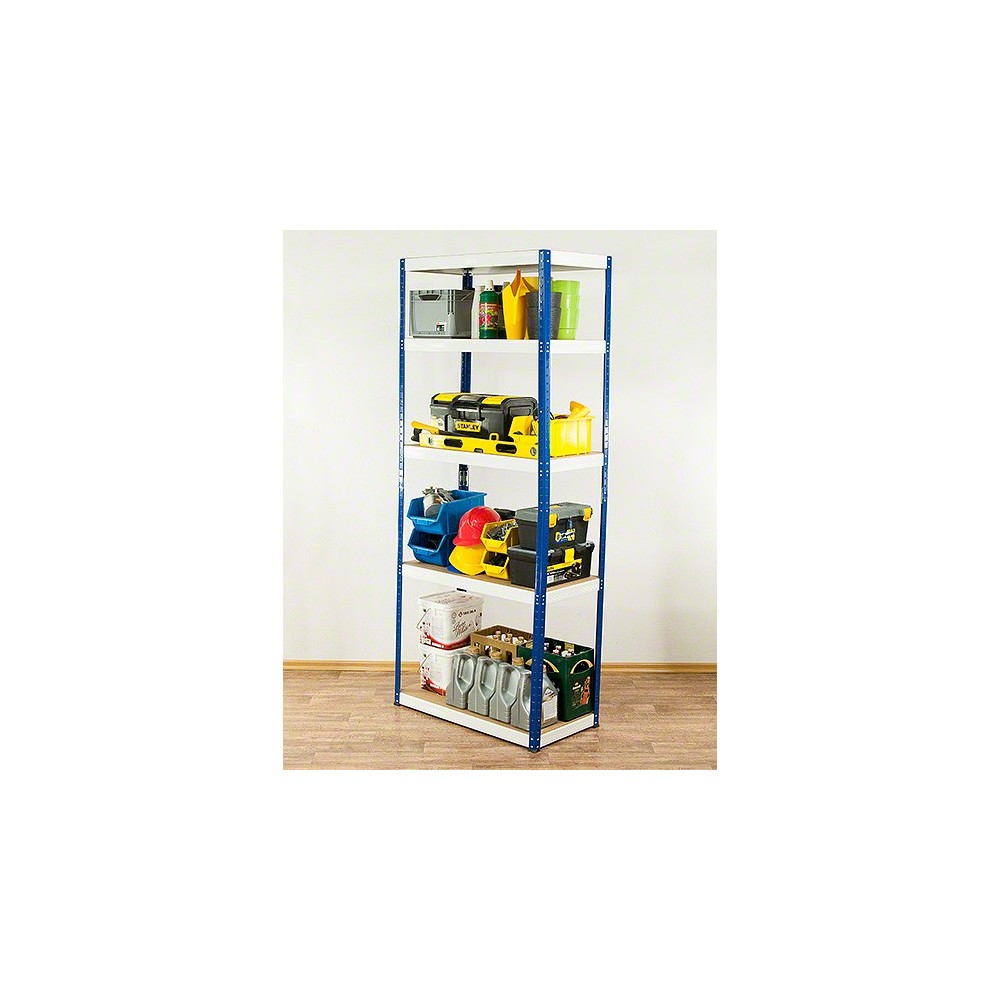 Regał Helios 213x75x50 cm 5 półek/400kg Biało-Biały