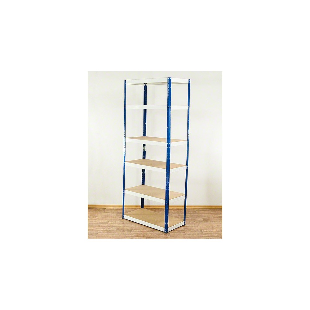 Regał Helios 213x75x60 cm 6 półek/350kg Biało-Biały