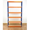 Regał Helios 196x90x30 cm 6 półek/175kg Biało-Pomarańczowy
