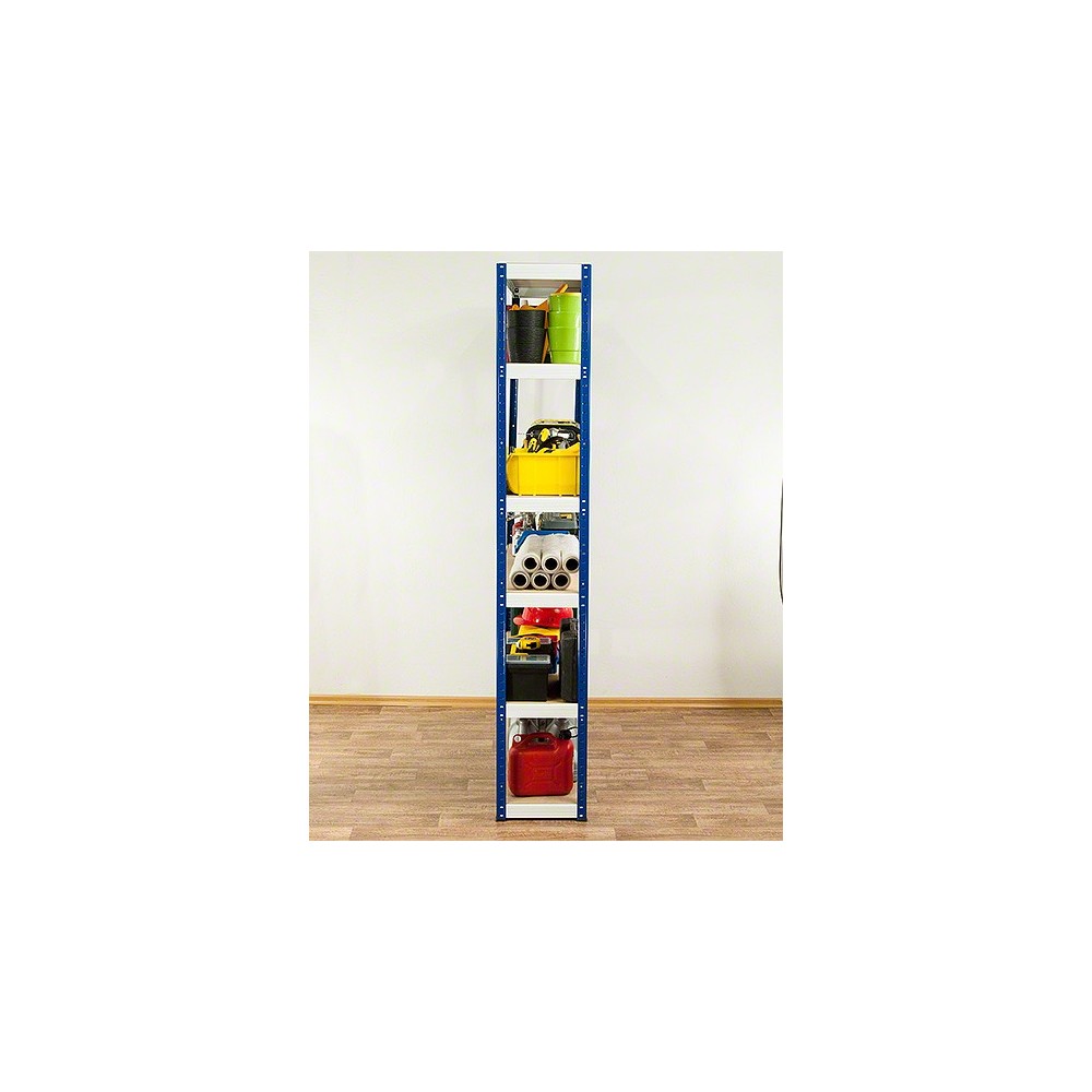 Regał Helios 196x90x30 cm 6 półek/175kg Biało-Pomarańczowy