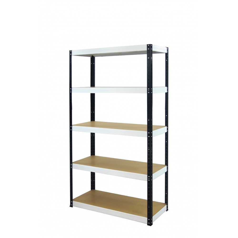 Regał Helios 180x120x35 cm 5 półek/175kg Czarno-Niebieski