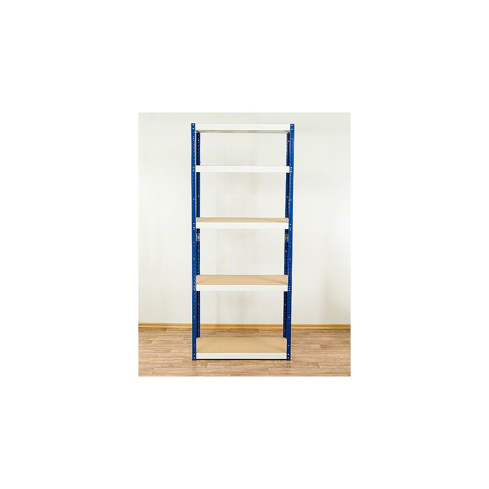 Regał Helios 213x75x45 cm 5 półek/275kg Biało-Pomarańczowy