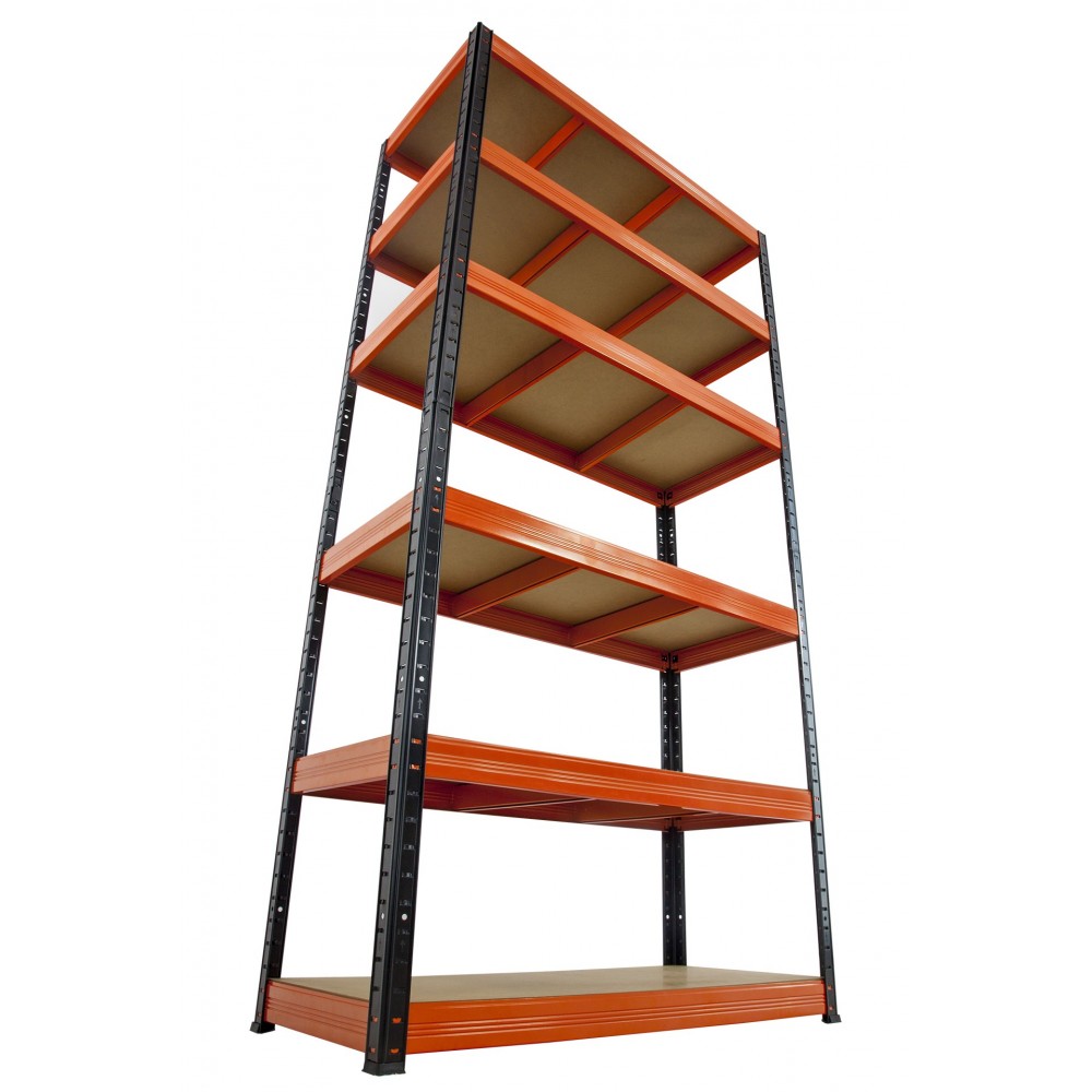 Regał Helios 213x110x35 cm 6 półek/175kg Czarno-Biały