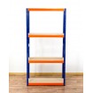 Regał Helios 180x120x45 cm 4 półki/275kg Biało-Pomarańczowy