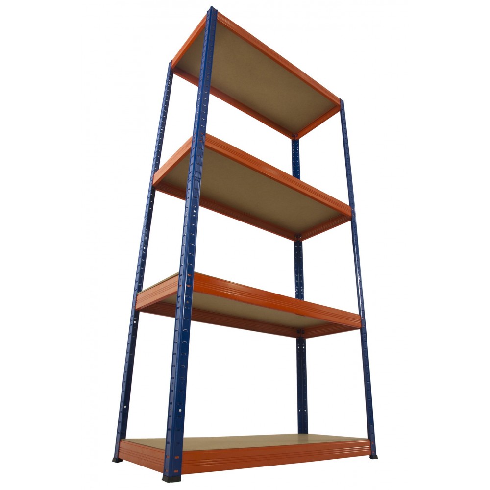 Regał Helios 180x90x35 cm 4 półki/275kg Czarno-Biały