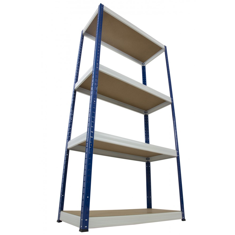 Regał Helios 180x90x35 cm 4 półki/275kg Czarno-Biały