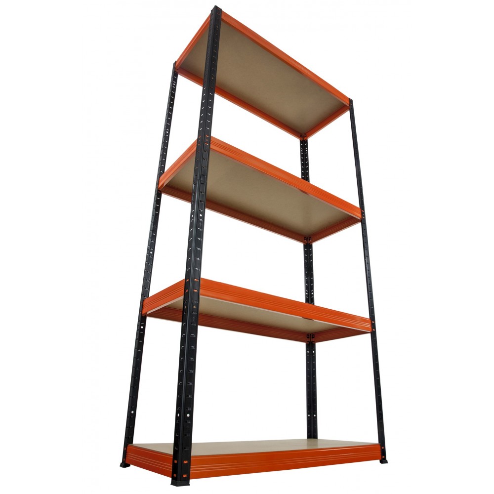 Regał Helios 180x110x35 cm 4 półki/275kg Czarno-Biały