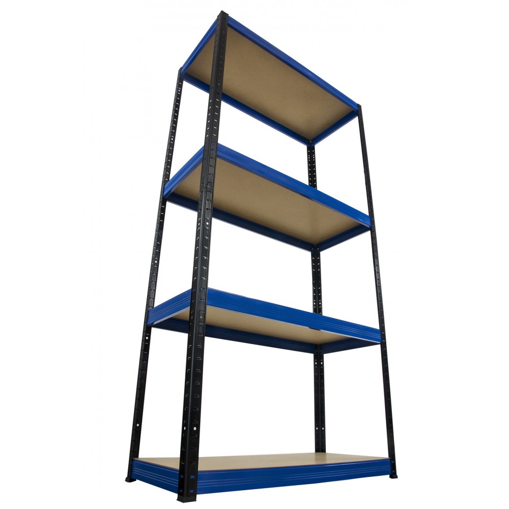 Regał Helios 180x120x45 cm 4 półki/275kg Czarno-Biały