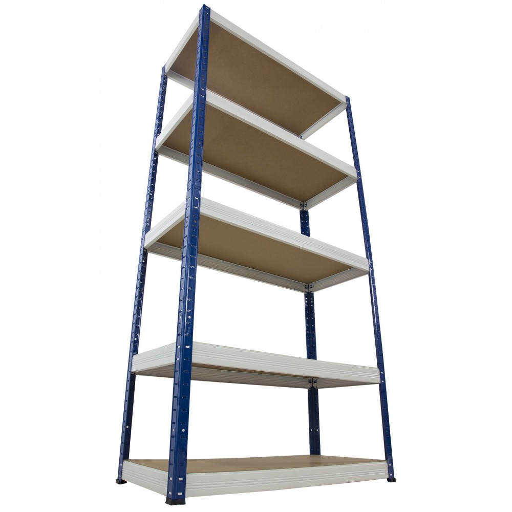 Regał Helios 196x110x35 cm 5 półek/275kg Czarno-Biały