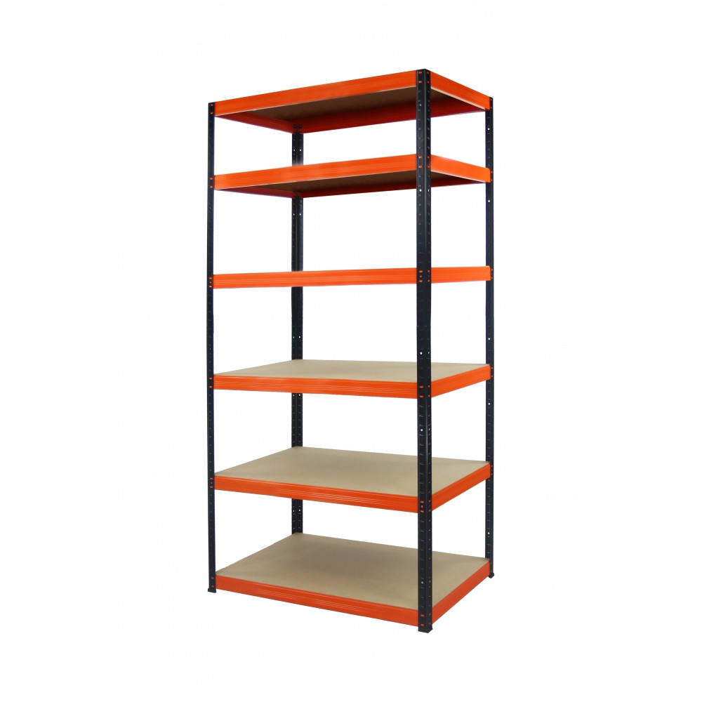 Regał Helios 196x100x60 cm 6 półek/275kg Niebiesko-Biały