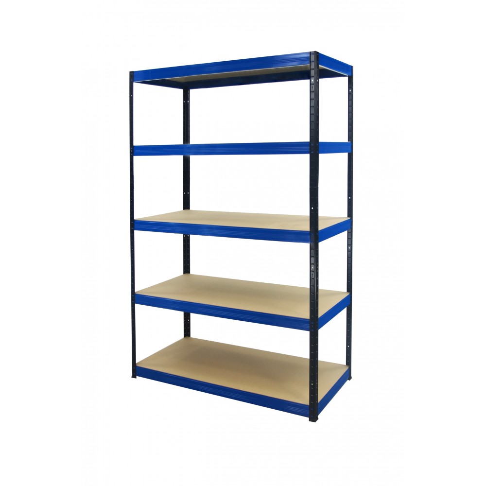 Regał Helios 196x120x45 cm 5 półek/275kg Niebiesko-Biały