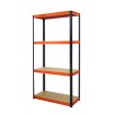 Regał Helios 180x90x40 cm 4 półki/350kg Niebiesko-Pomarańczowy
