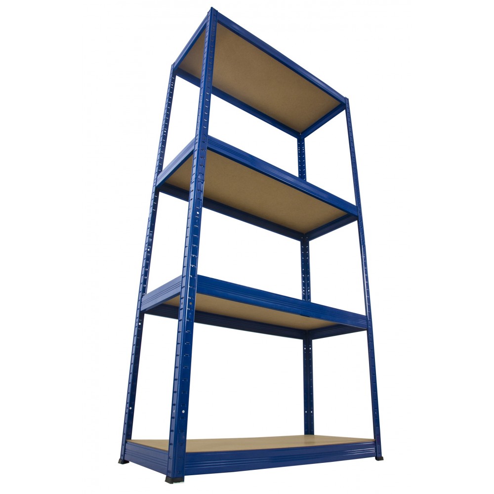 Regał Helios 180x90x35 cm 4 półki/350kg Czarno-Biały