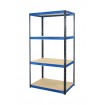 Regał Helios 180x90x60 cm 4 półki/350kg Niebiesko-Pomarańczowy