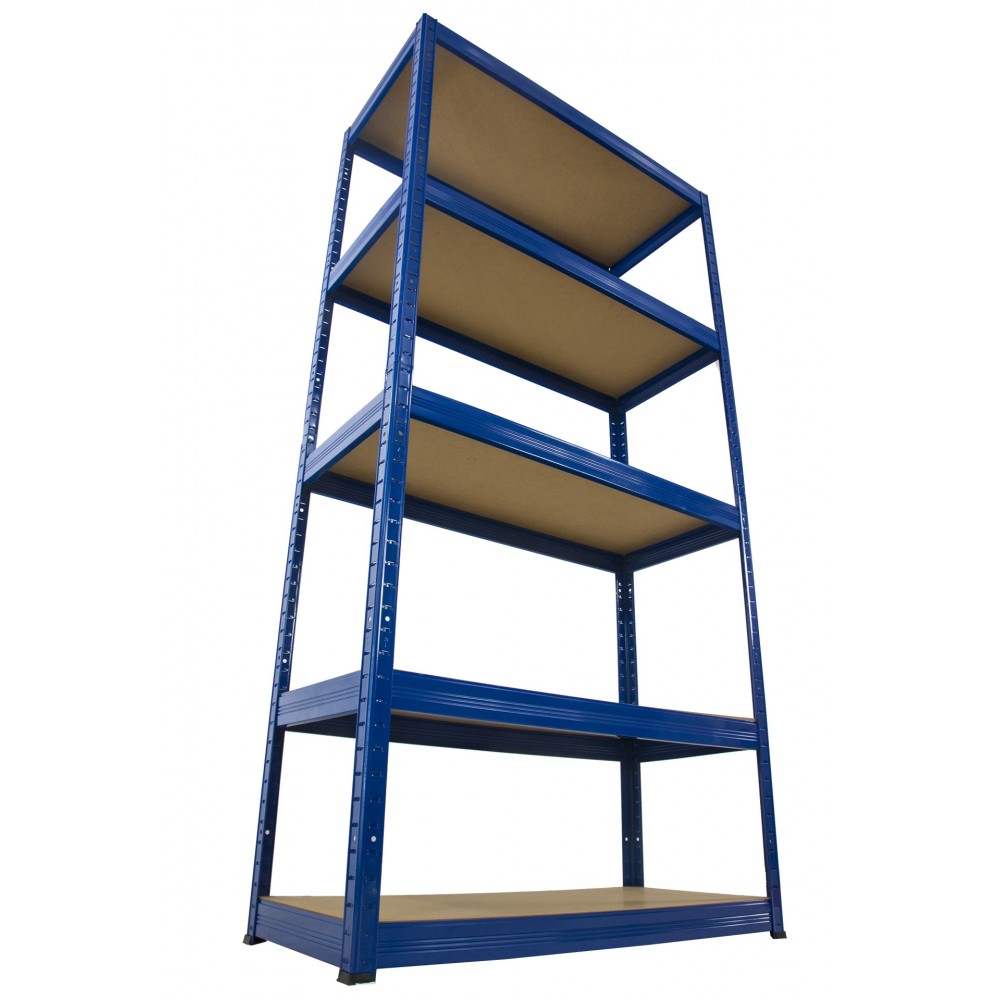 Regał Helios 196x110x50 cm 5 półek/350kg Czarno-Biały