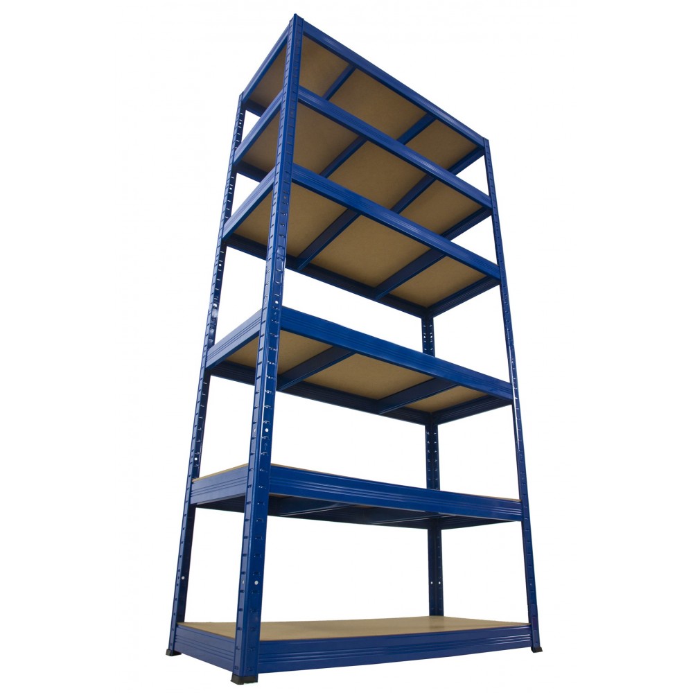 Regał Helios 196x120x35 cm 6 półek/350kg Czarno-Biały