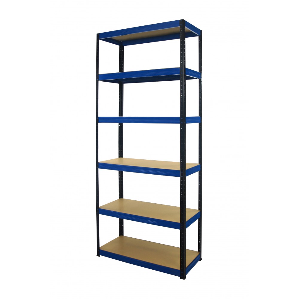 Regał Helios 196x100x35 cm 6 półek/400kg Biało-Pomarańczowy