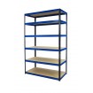Regał Helios 213x110x45 cm 6 półek/350kg Biało-Niebieski