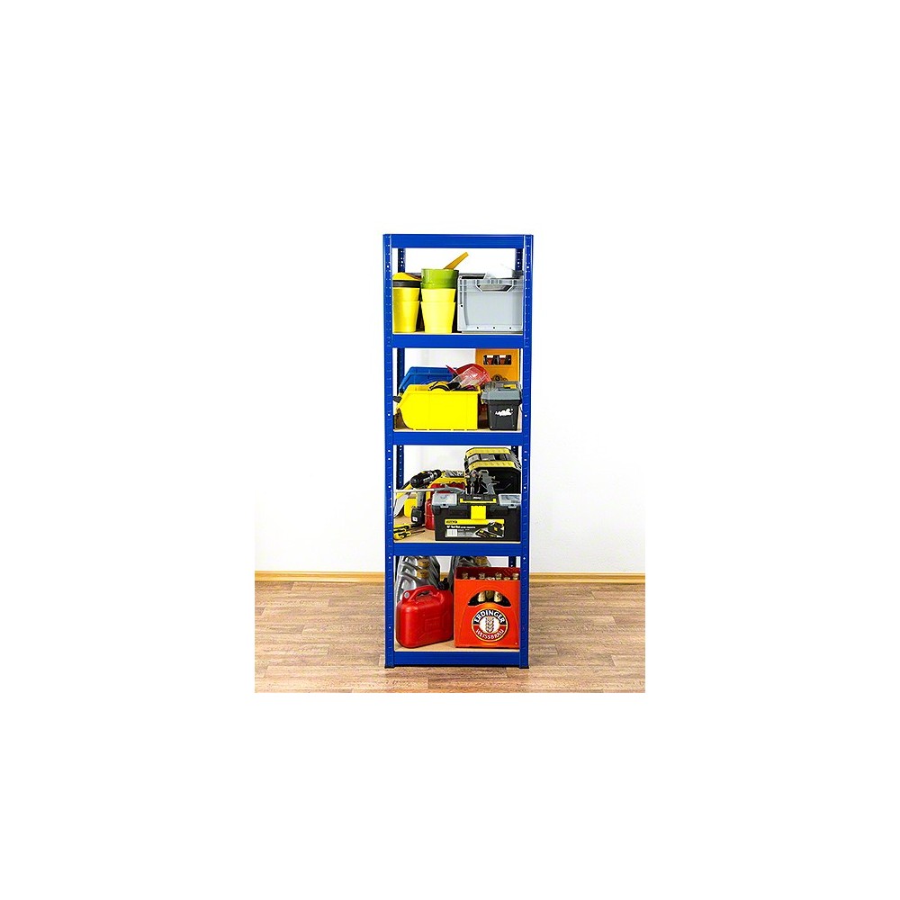 Regał Helios 180x90x40 cm 5 półek/400kg Czarno-Biały