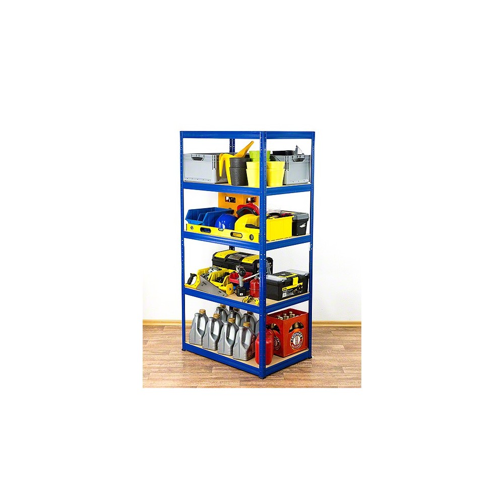 Regał Helios 180x90x60 cm 5 półek/400kg Czarno-Biały