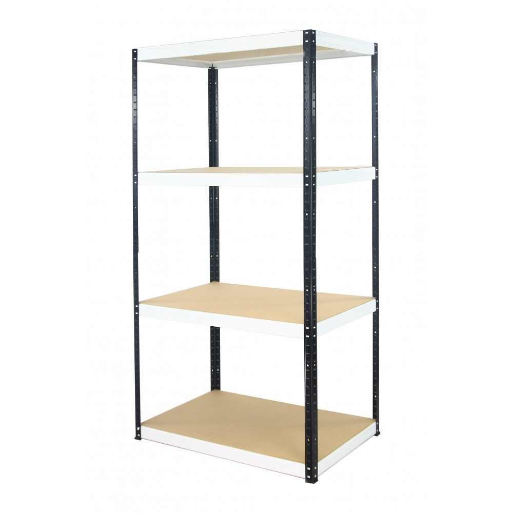 Regał Helios 180x90x45 cm 4 półki/400kg Czarno-Niebieski