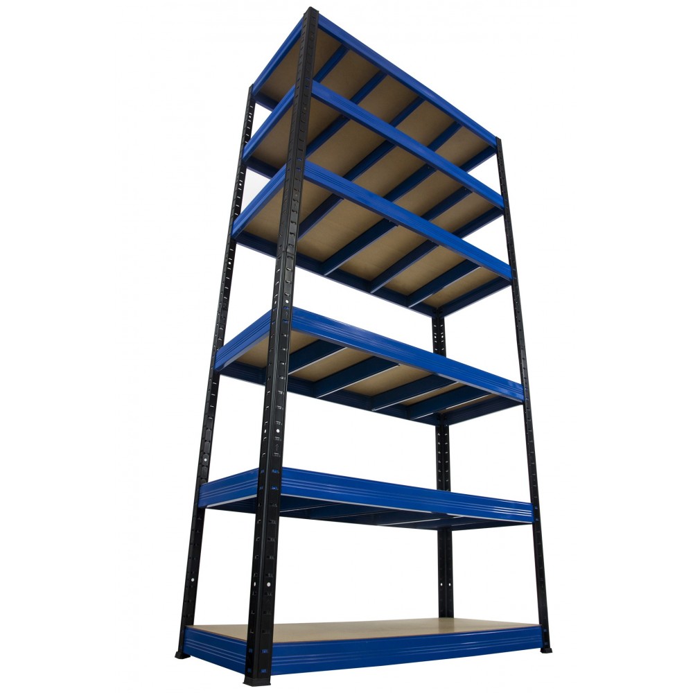 Regał Helios 213x110x35 cm 6 półek/400kg Czarno-Biały