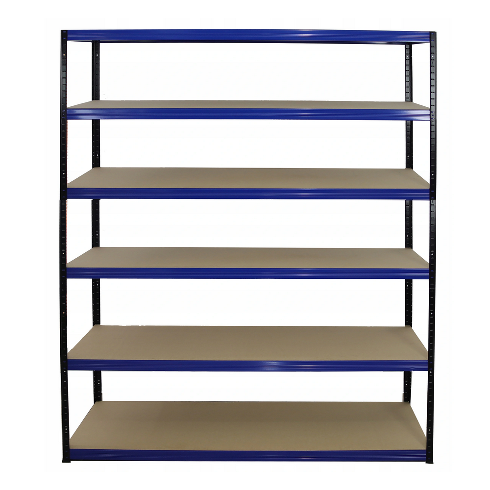Regał Helios 180x180x45 cm 6 półek/175kg Niebiesko-Czarny