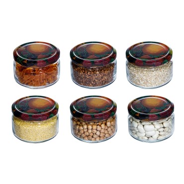 Słoik zwykły 250 ml  Wieczko (śr82) z grafiką “pomarańcza” 6-pak