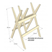 Kozioł do cięcia drewna - Sosnowy/ Niemalowany