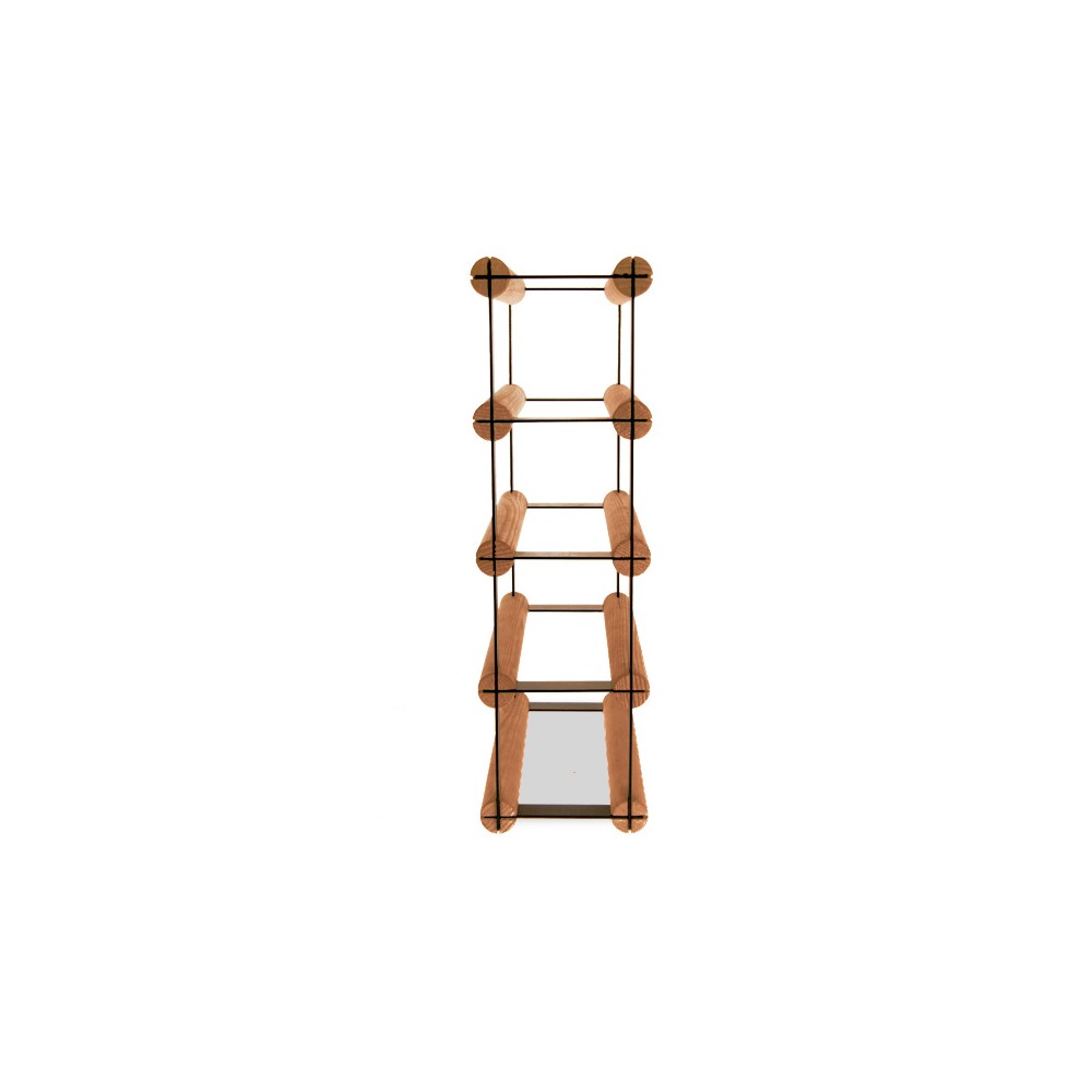 Stojak na 4 Butelki Szklane/ PET — RW-8/ 1x4 — Brązowy