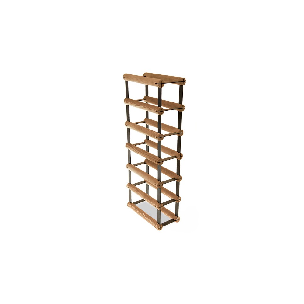 Stojak na 6 Butelek Szklanych/ PET — RW-8/ 1x6 — Brązowy