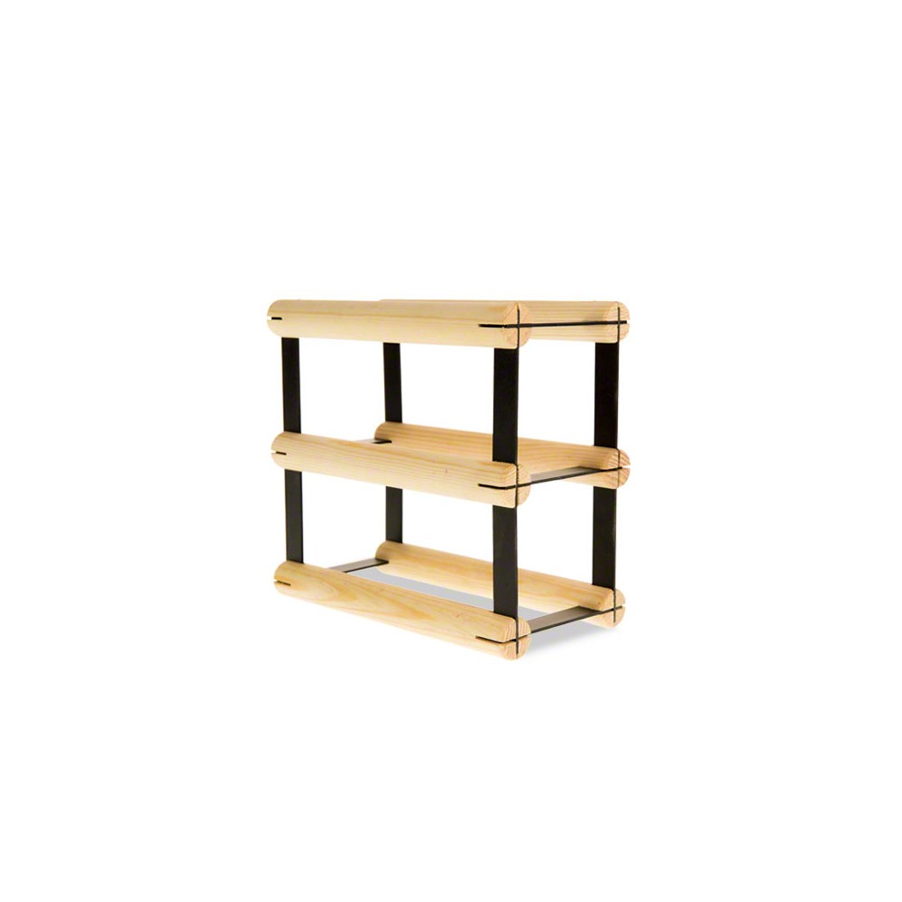 Stojak na 2 Butelki Szklane/ PET — RW-8/ 1x2 — Surowy