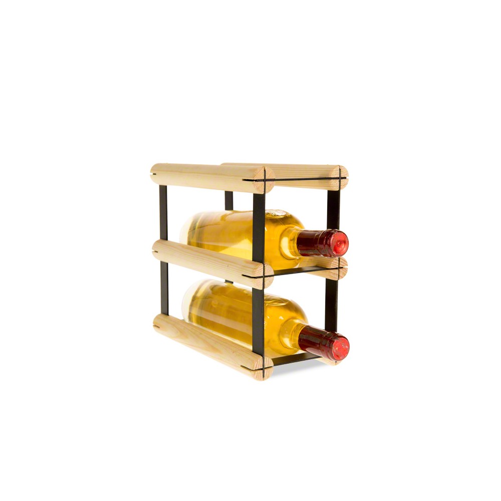 Stojak na 2 Butelki Szklane/ PET — RW-8/ 1x2 — Surowy