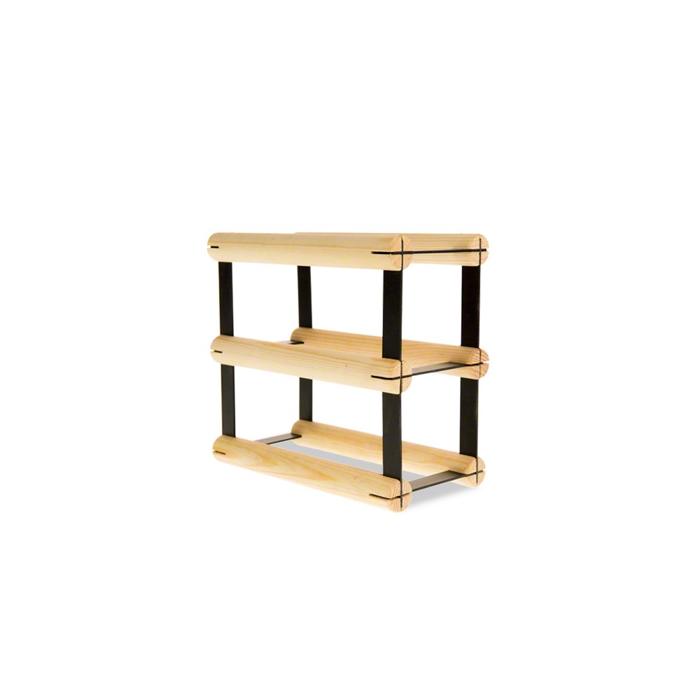 Stojak na 2 Butelki Szklane/ PET — RW-8/ 1x2 — Surowy