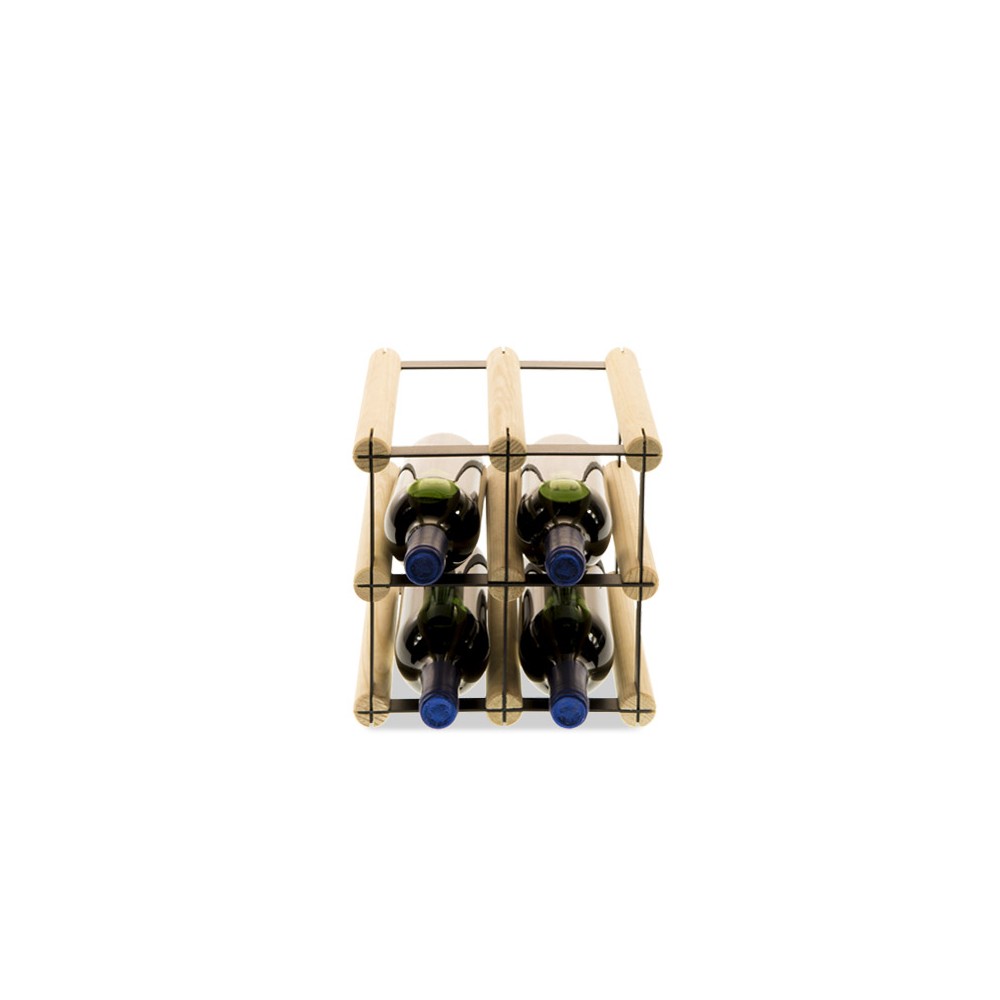 Stojak na 4 Butelki Szklane/ PET — RW-8/ 2x2 — Surowy