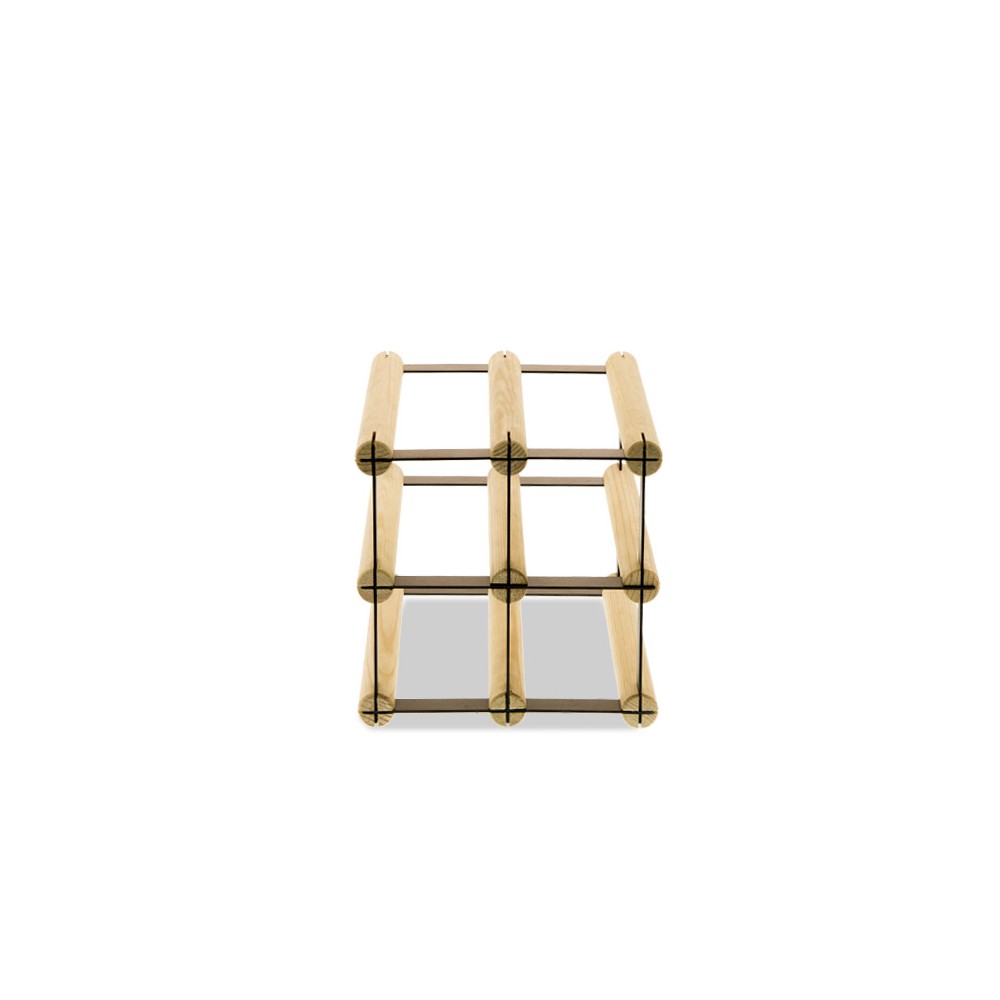 Stojak na 4 Butelki Szklane/ PET — RW-8/ 2x2 — Surowy