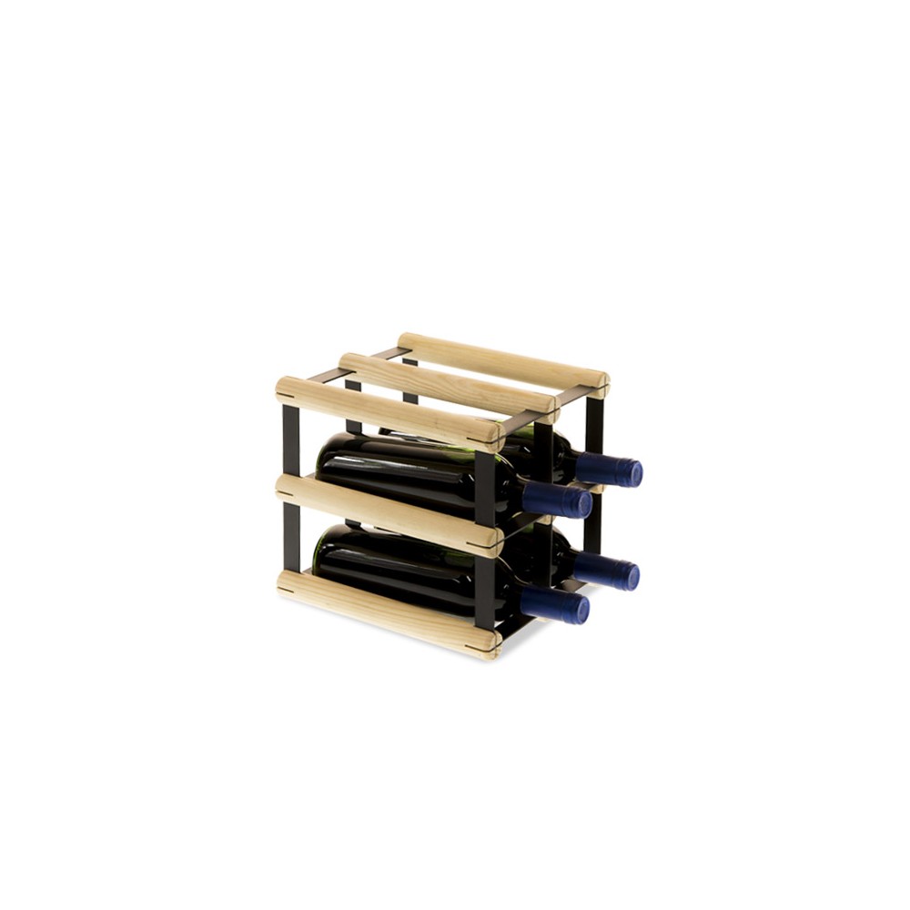 Stojak na 4 Butelki Szklane/ PET — RW-8/ 2x2 — Surowy