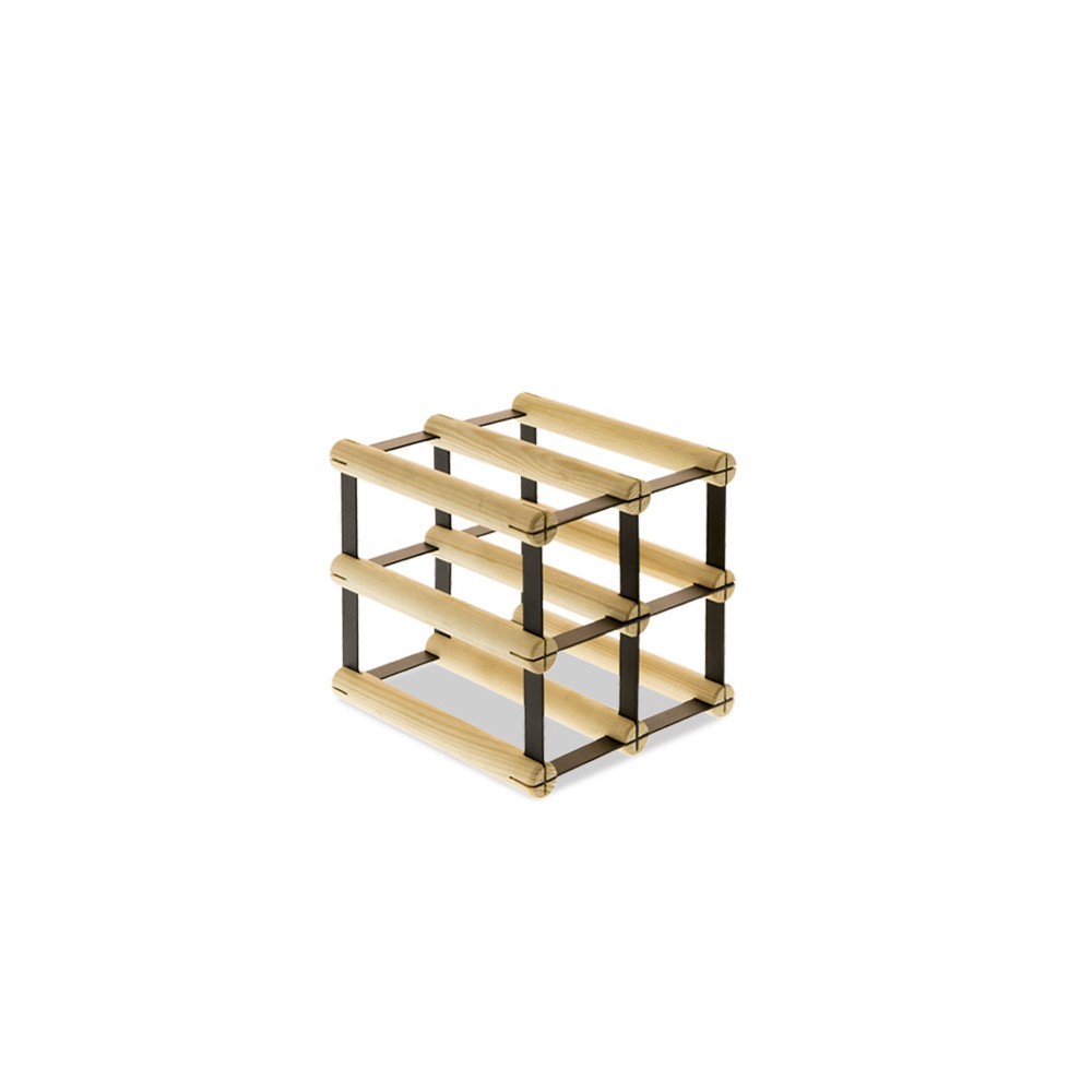 Stojak na 4 Butelki Szklane/ PET — RW-8/ 2x2 — Surowy