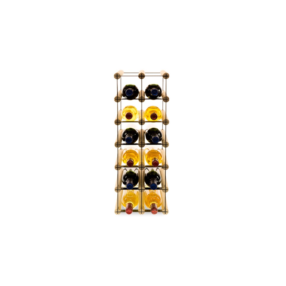 Stojak na 12 Butelek Szklanych/ PET — RW-8/ 2x6 — Surowy